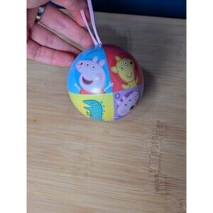 Peppa Pig George Dinosaur Collectible Round Tin Ornament Gift Holder Hasbro